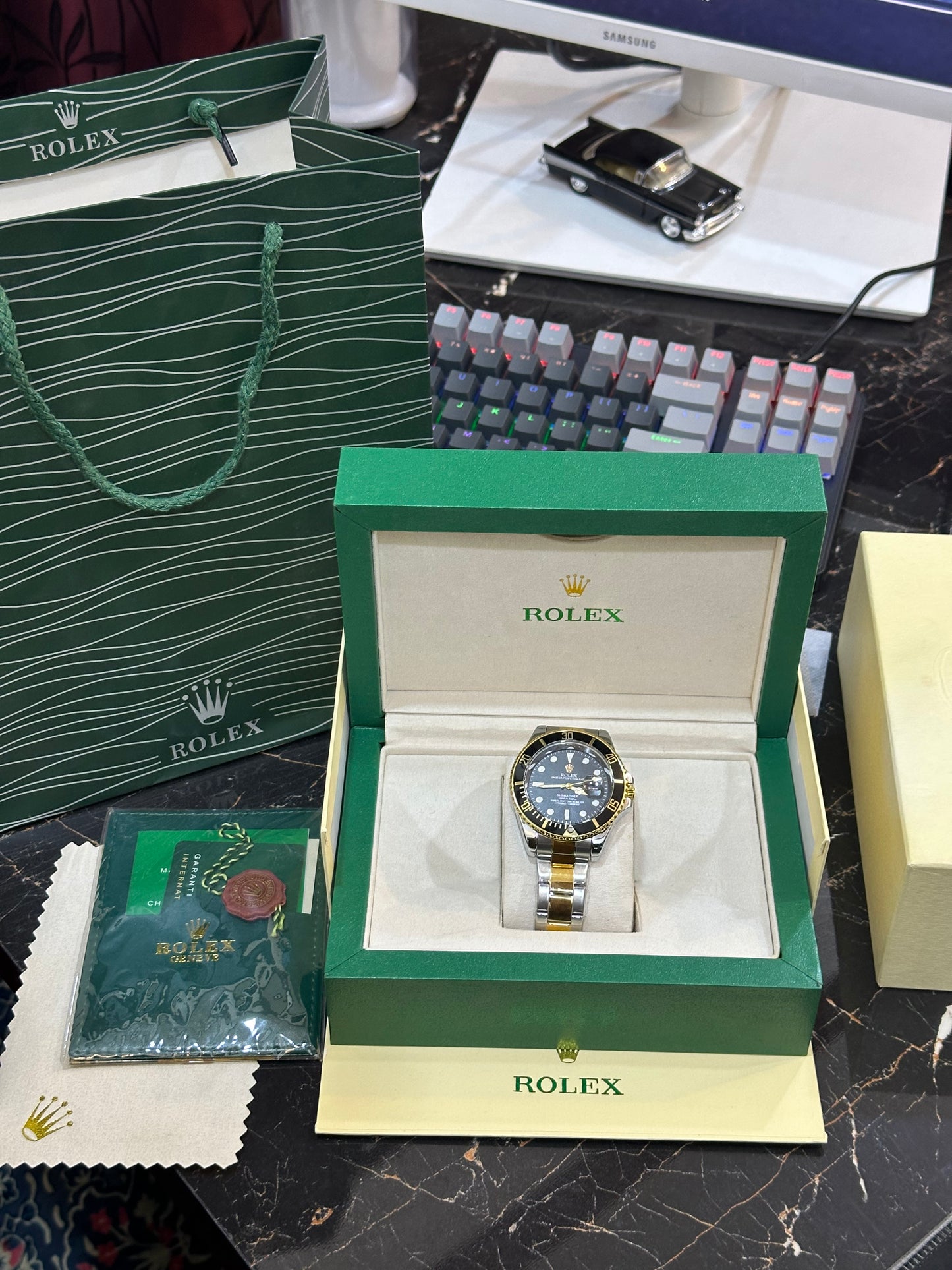 Rolex Original Box with Papers warranty Card